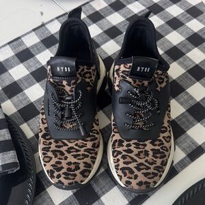 Steve Madden Animal Print Sneakers with Black Accents  (GT)